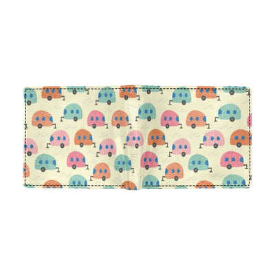 Camper Pattern Print Design 06 Men's ID Card Wallet