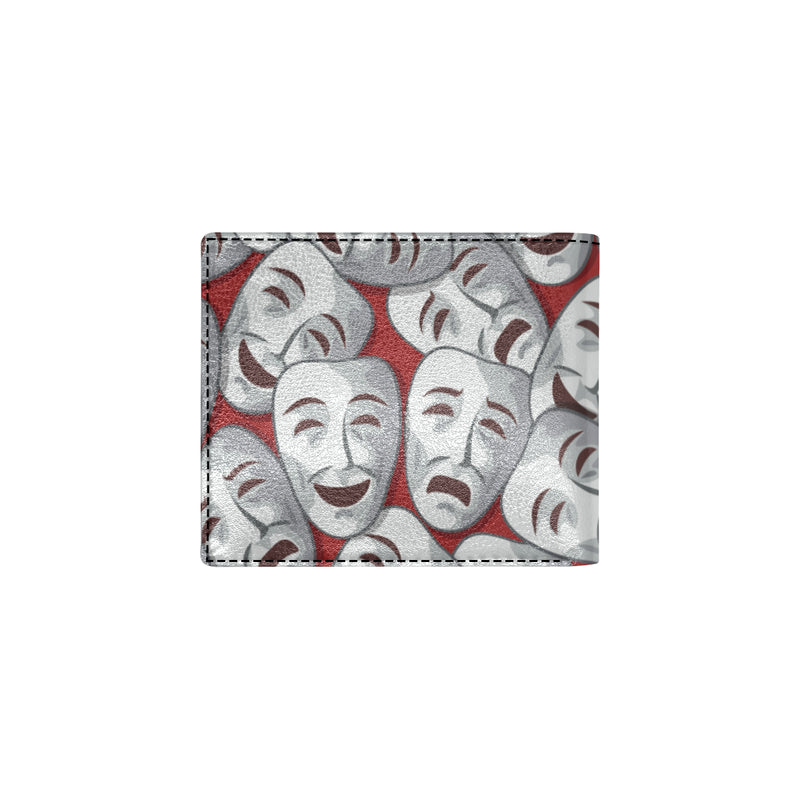 Acting Mask Pattern Print Design 01 Men's ID Card Wallet