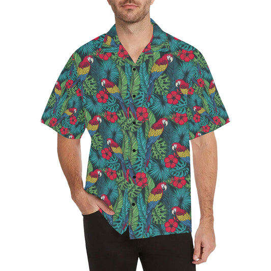 Parrot Pattern Print Design A05 Men's Hawaiian Shirt