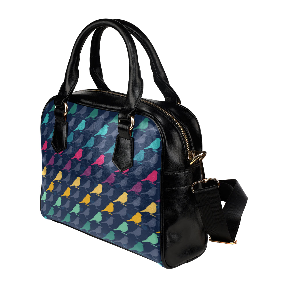 Birds Pattern Print Design 01 Shoulder Handbag