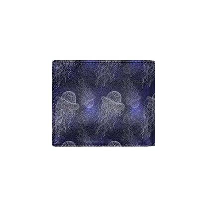 Jellyfish Pattern Print Design 02 Men's ID Card Wallet