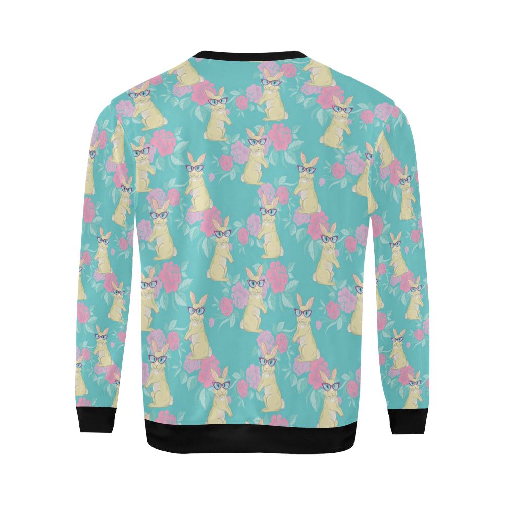 Rabbit Pattern Print Design RB05 Men Long Sleeve Sweatshirt