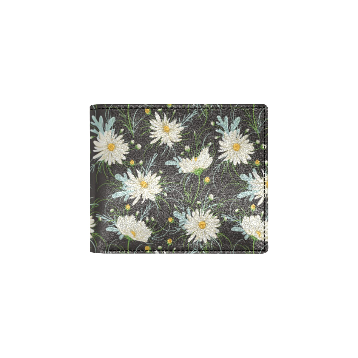 Daisy Pattern Print Design DS08 Men's ID Card Wallet