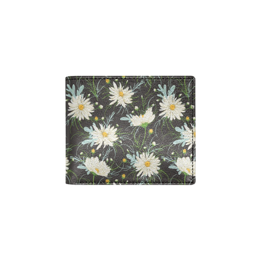 Daisy Pattern Print Design DS08 Men's ID Card Wallet