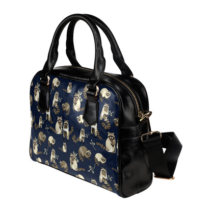 Raccoon Pattern Print Design A06 Shoulder Handbag