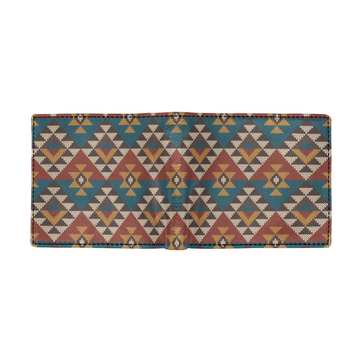 Knit Aztec Tribal Men's ID Card Wallet