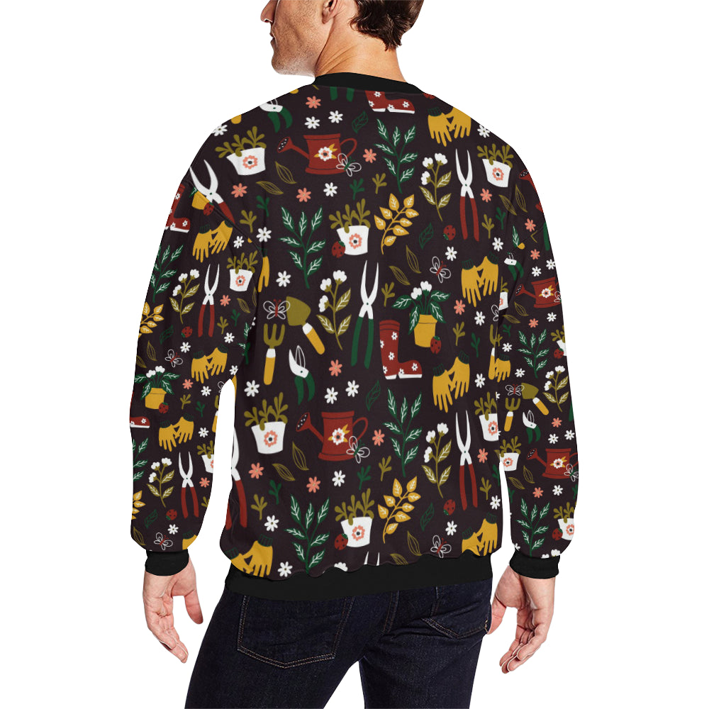 Gardening Pattern Print Design G05 Men Long Sleeve Sweatshirt