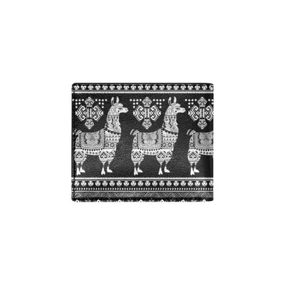 Llama Aztec Style Pattern Print Design 01 Men's ID Card Wallet