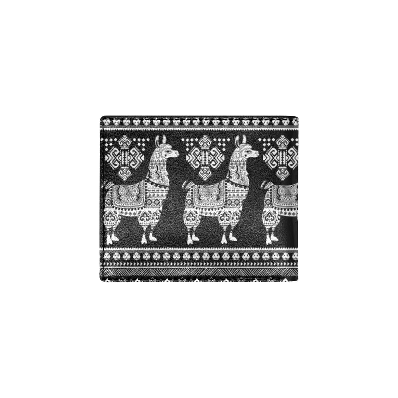 Llama Aztec Style Pattern Print Design 01 Men's ID Card Wallet