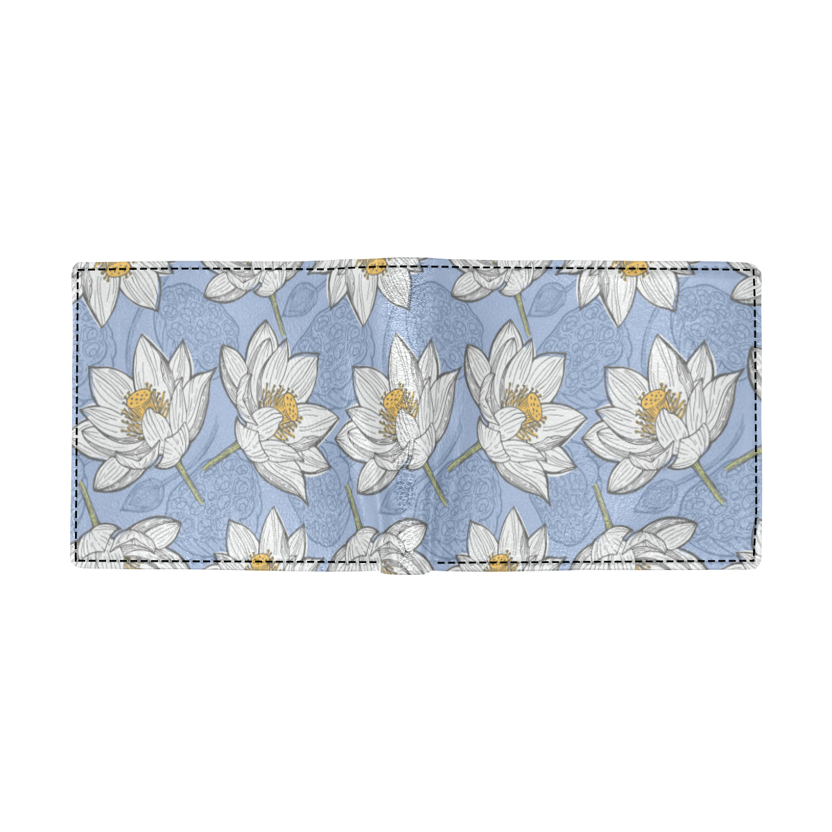 Lotus Pattern Print Design 04 Men's ID Card Wallet
