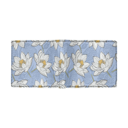 Lotus Pattern Print Design 04 Men's ID Card Wallet