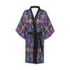 Aztec Pattern Print Design 07 Women's Short Kimono