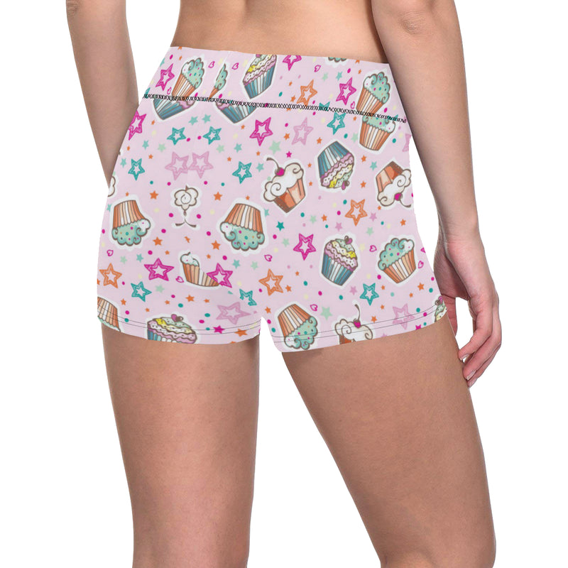 Cupcake Pattern Print Design CP03 Yoga Shorts