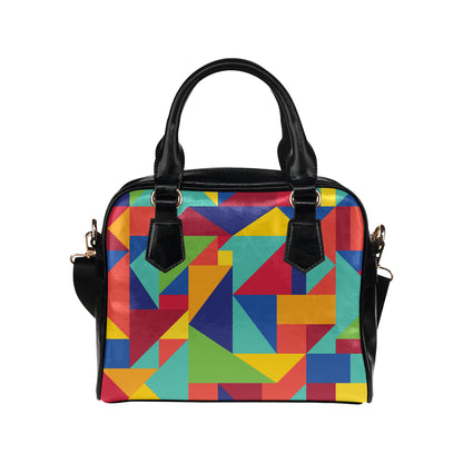 Mosaic Pattern Print Design 01 Shoulder Handbag
