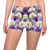 Lisianthus Pattern Print Design LT01 Yoga Shorts