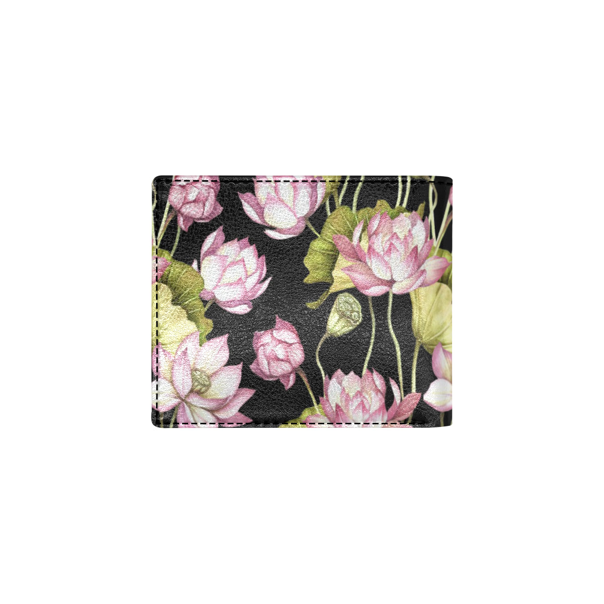 Water Lily Pattern Print Design WL06 Men's ID Card Wallet