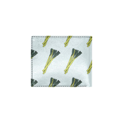 Leek Pattern Print Design 03 Men's ID Card Wallet