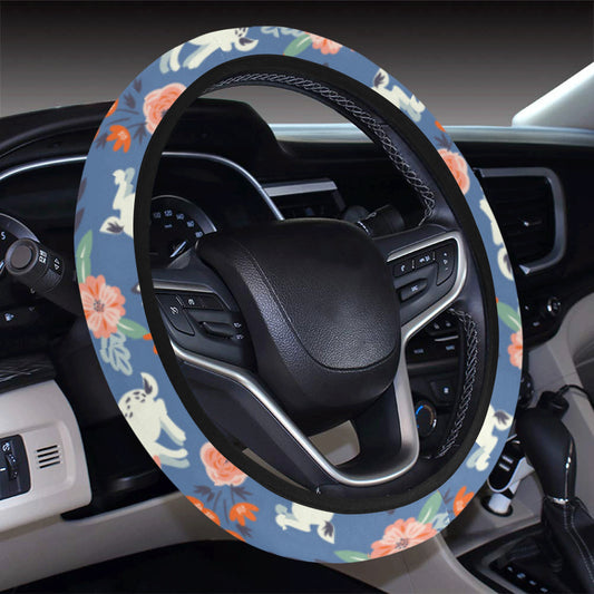 Bunny Pattern Print Design 07 Steering Wheel Cover with Elastic Edge