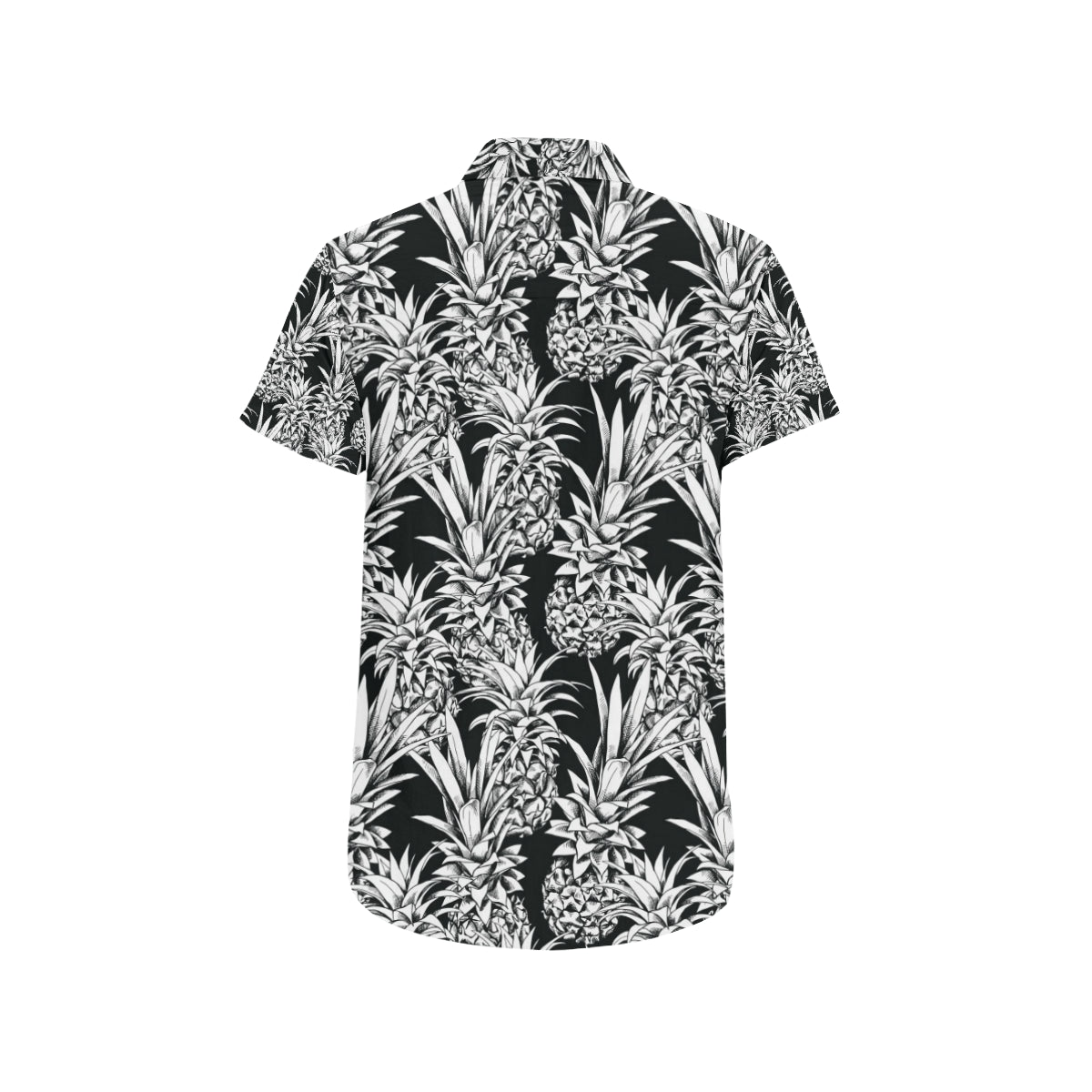 Pineapple Pattern Print Design PP08 Men's Short Sleeve Button Up Shirt