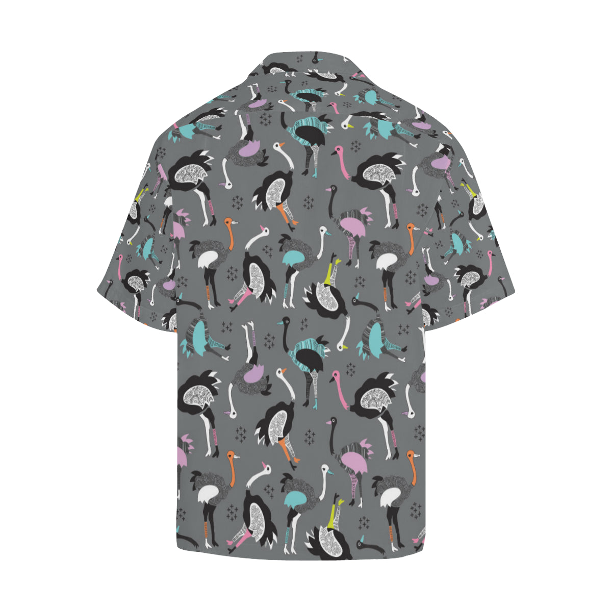 Ostrich Pattern Print Design 01 Men's Hawaiian Shirt