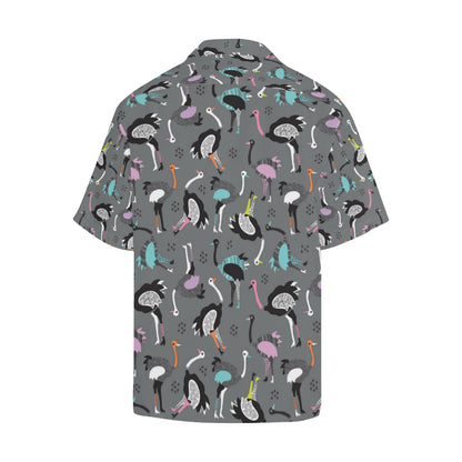 Ostrich Pattern Print Design 01 Men's Hawaiian Shirt