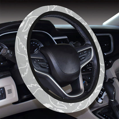 Angel Wings Pattern Print Design 01 Steering Wheel Cover with Elastic Edge