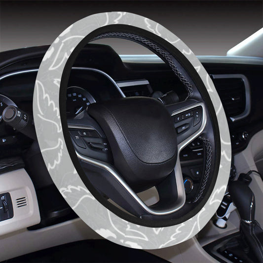 Angel Wings Pattern Print Design 01 Steering Wheel Cover with Elastic Edge