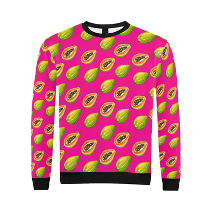 Papaya Pattern Print Design PP02 Men Long Sleeve Sweatshirt