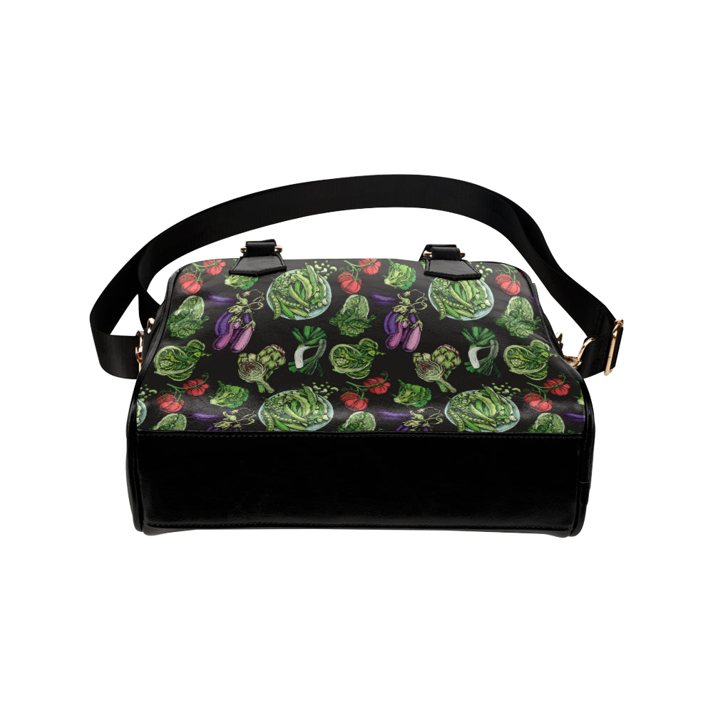 Lettuce Pattern Print Design 01 Shoulder Handbag
