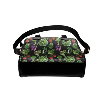 Lettuce Pattern Print Design 01 Shoulder Handbag