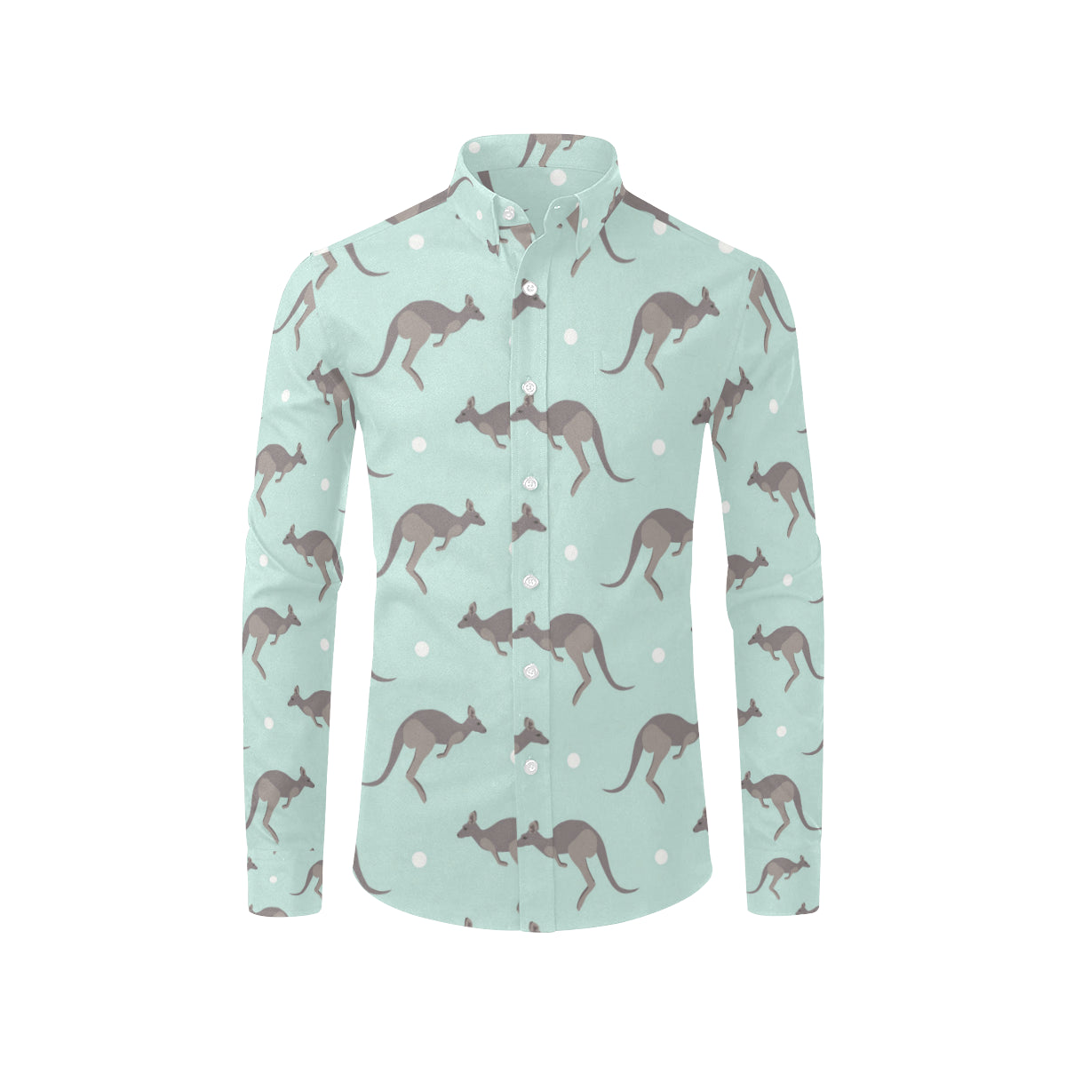 Kangaroos Pattern Print Design 04 Men's Long Sleeve Shirt