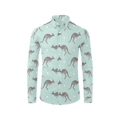 Kangaroos Pattern Print Design 04 Men's Long Sleeve Shirt