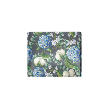 Hydrangea Pattern Print Design 02 Men's ID Card Wallet