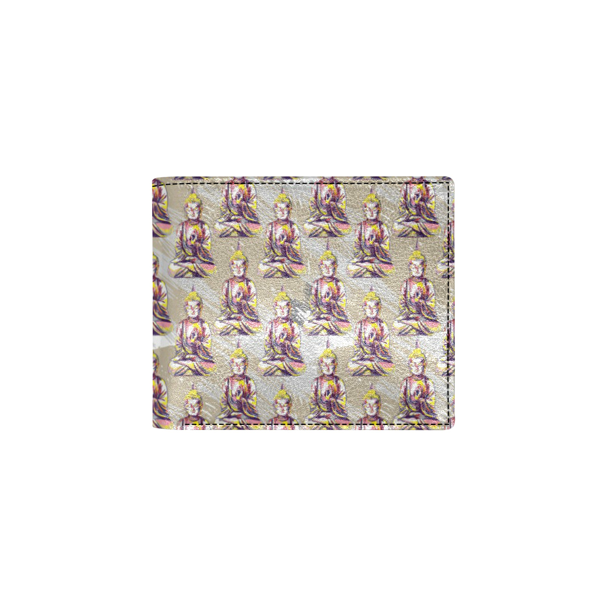 Buddha Pattern Print Design 07 Men's ID Card Wallet