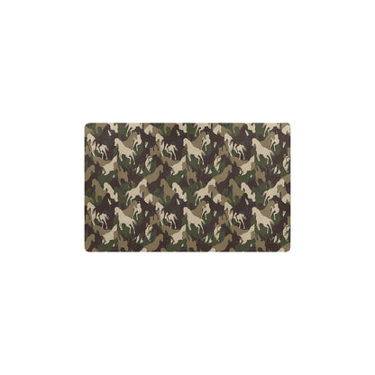 Horse Camo Themed Design Print Kitchen Mat