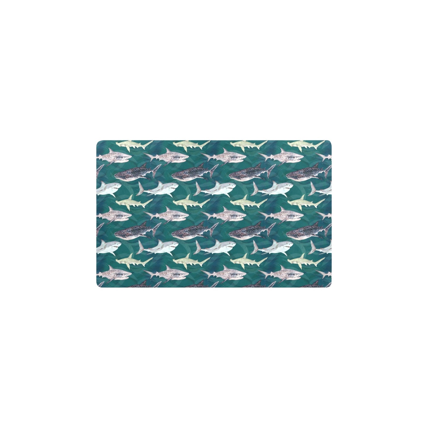 Shark Style Print Kitchen Mat