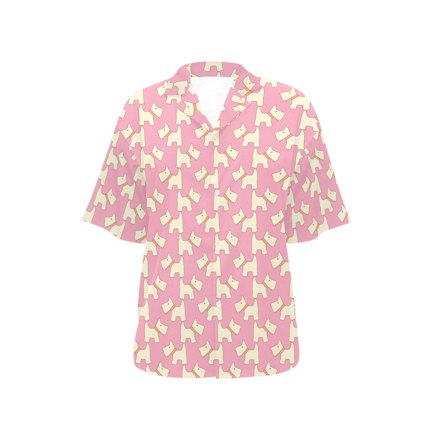 Scottish Terriers Print Design LKS306 Women's Hawaiian Shirt