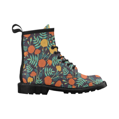 Marigold Pattern Print Design MR01 Women's Boots