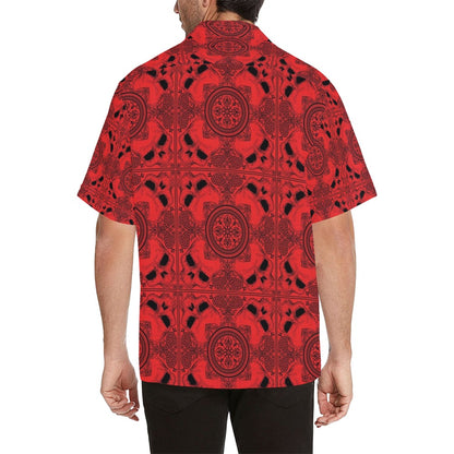 Bandana Red Print Design LKS304 Men's Hawaiian Shirt