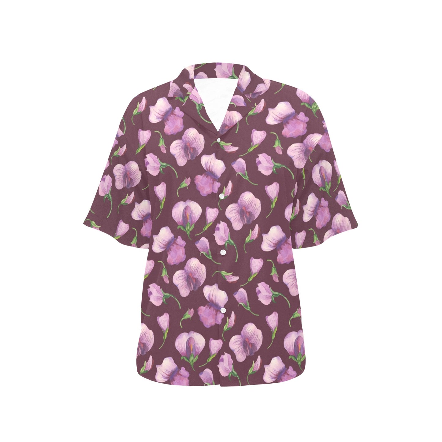 Peony Pattern Print Design PE010 Women's Hawaiian Shirt