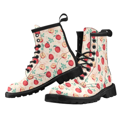 Apple Pattern Print Design AP06 Women's Boots
