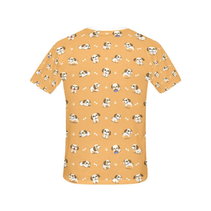 Shih Tzu Print Design LKS304 Women's  T-shirt