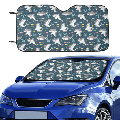 Shark Print Design LKS307 Car front Windshield Sun Shade