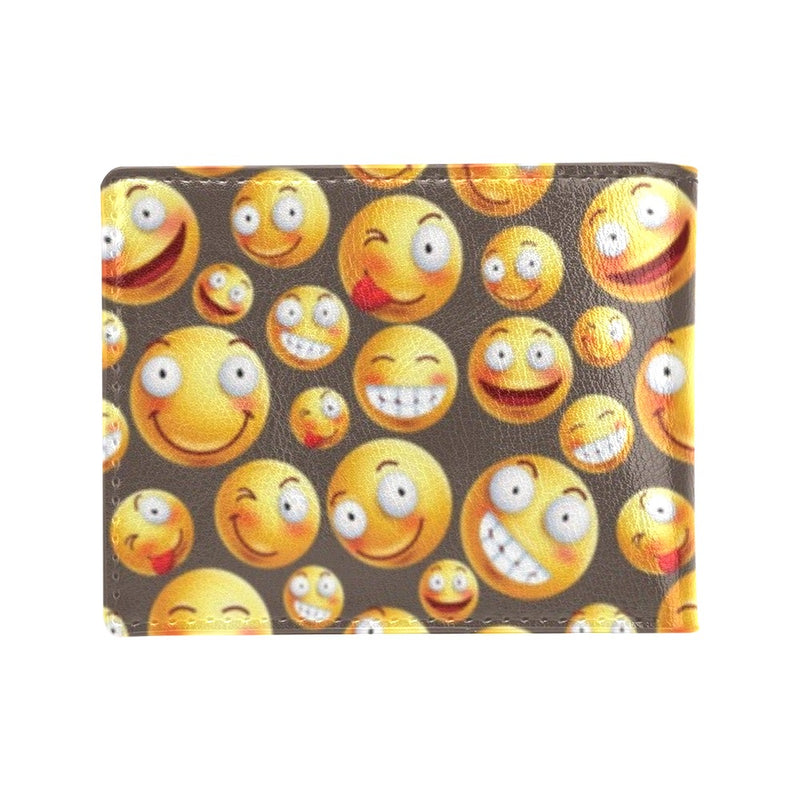 Smiley Face Emoji Print Design LKS303 Men's ID Card Wallet