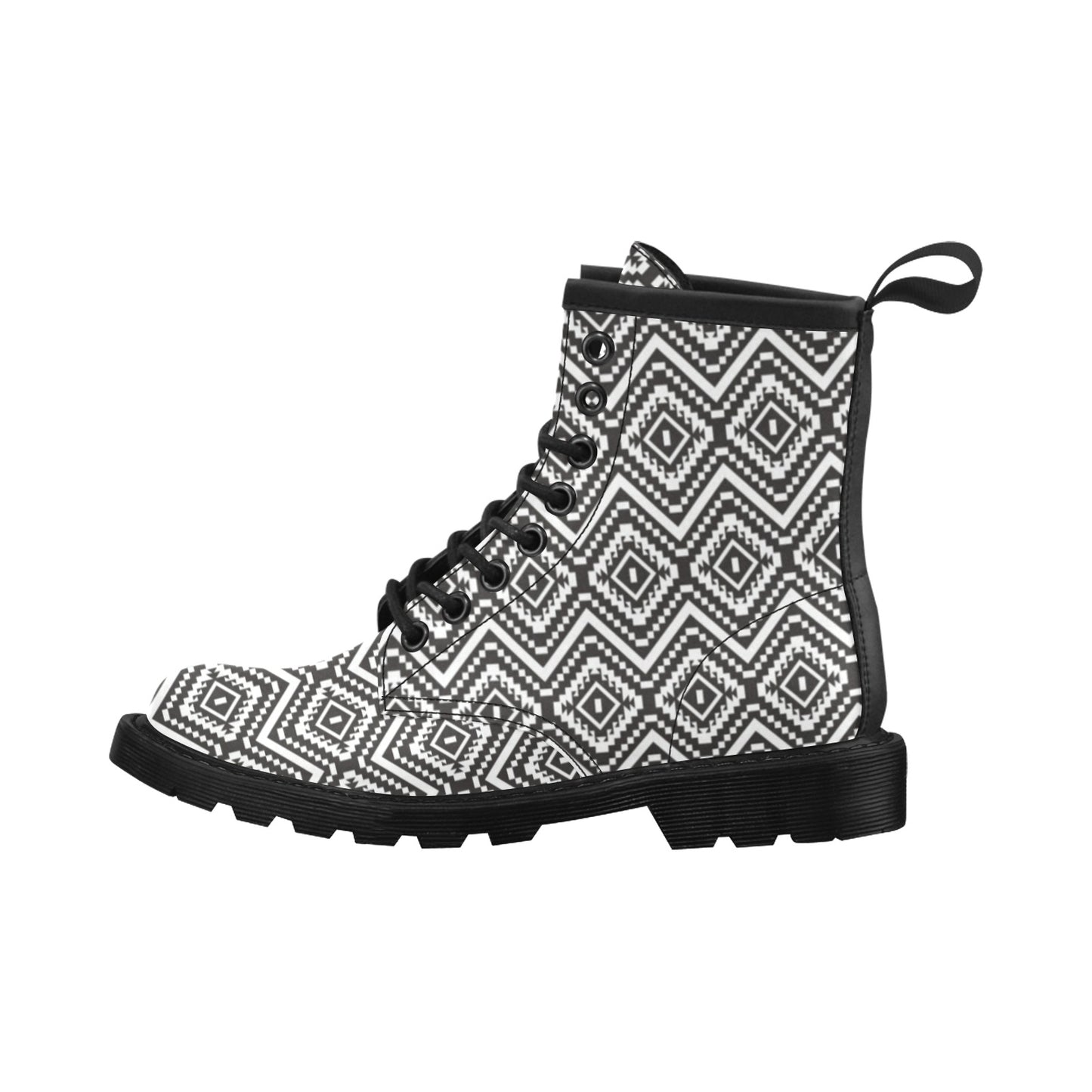Tribal Pattern Print Design LKS303 Women's Boots