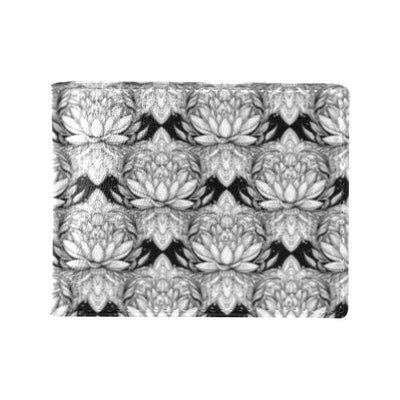 Lotus Mandala Print Pattern Men's ID Card Wallet