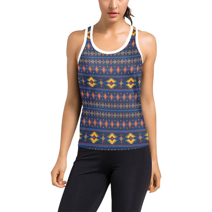 Southwest Pattern Print Design LKS306 Women's Racerback Tank Top