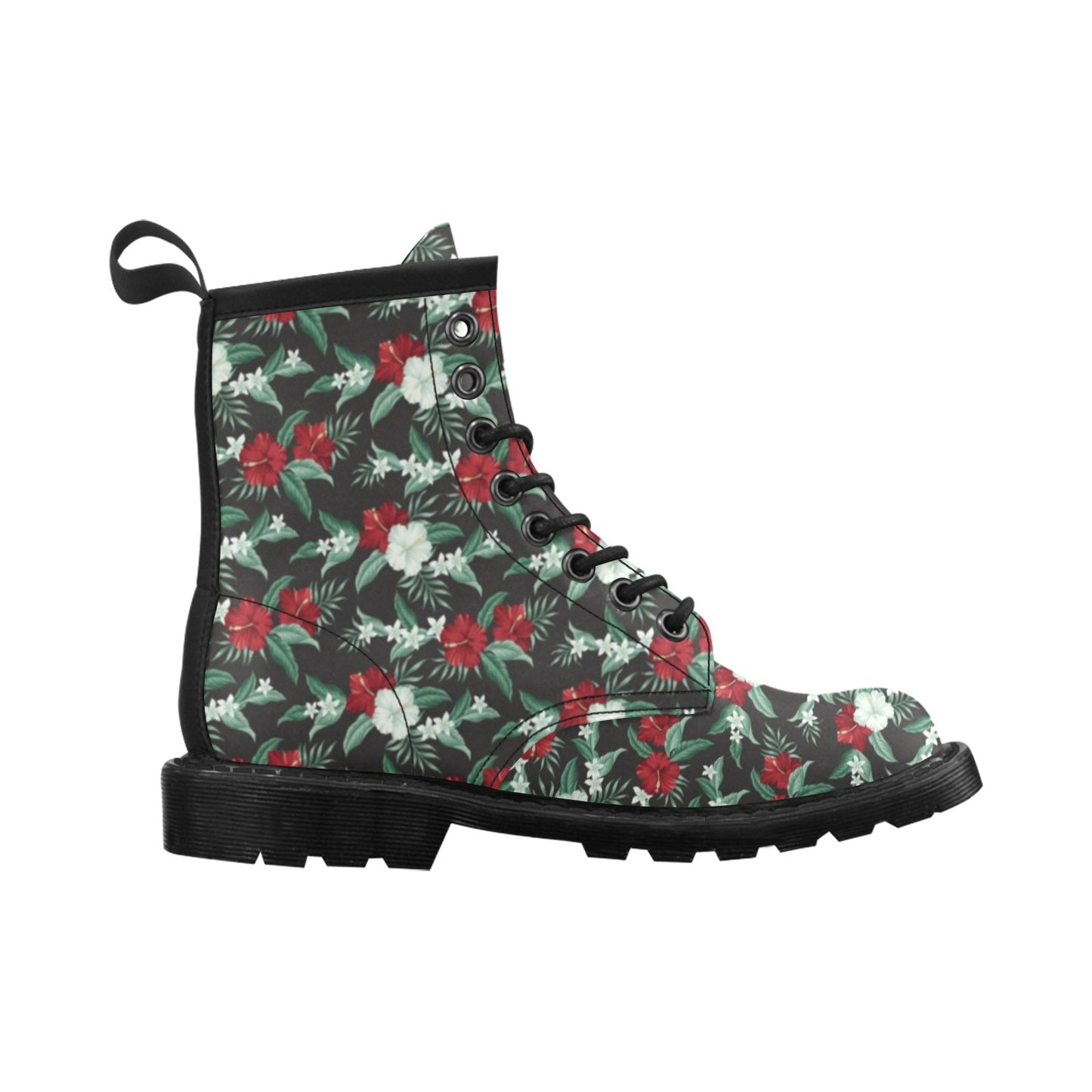 Tropical Flower Print Design LKS303 Women's Boots
