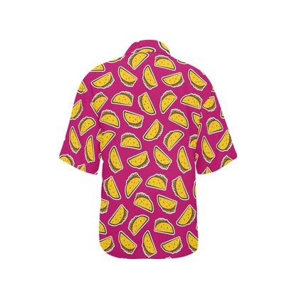 Taco Pattern Print Design TC01 Women's Hawaiian Shirt
