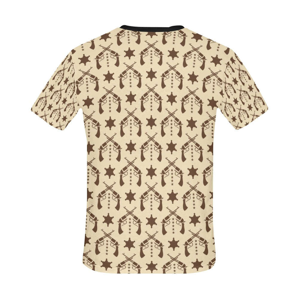 Western Cowboy Print Design LKS302 Men's All Over Print T-shirt